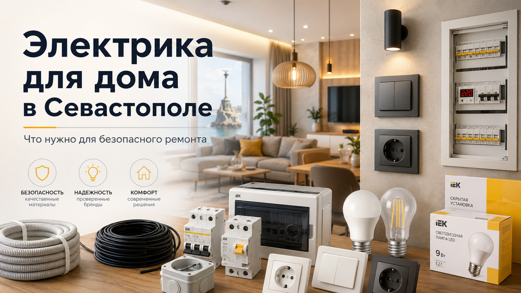 Электрика для дома в Севастополе: что нужно для безопасного ремонта